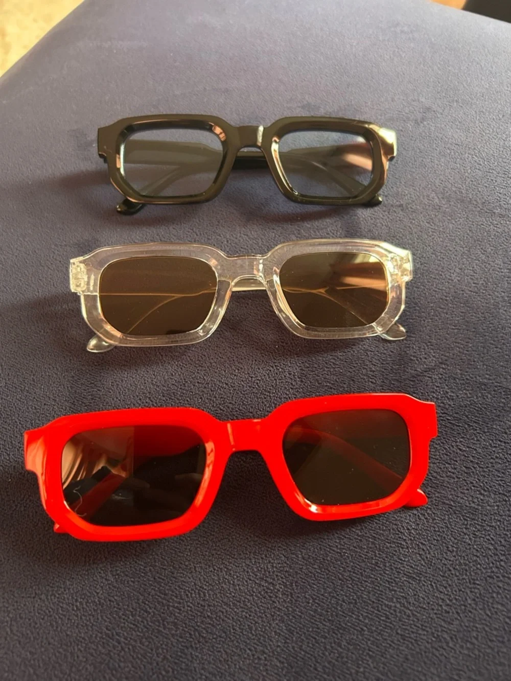 Kids Sunglasses - Red, Clear & Black